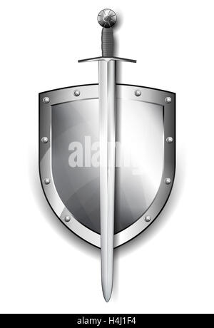 Silver Shield abbildenden Schutz Antivirus-Security-firewall Stockfoto