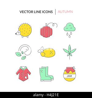 Herbst-Symbole Stock Vektor