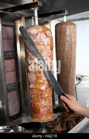 Huhn und Lamm döner Stockfoto