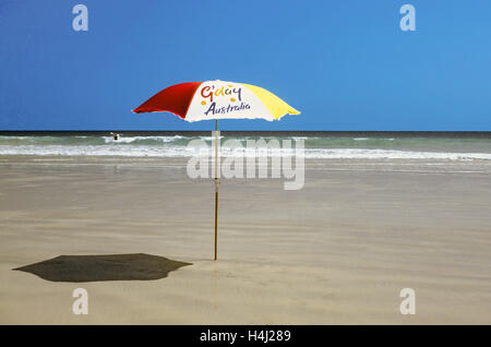 G ' Day Sonnenschirm Cable Beach Broome Western Australia Stockfoto