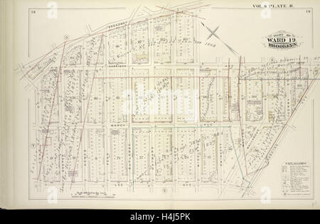 Bd. 6. Platte, R. Karte von Broadway, Middleton St., Harrison Ave., Flushing Ave., Lee Ave., Keap St gebunden. Stockfoto