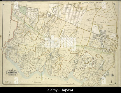 Queens, Bd. 1, doppelte Seite Platte Nr. 17; Teil des Bezirk 4; Jamaika; Karte von Liberty Ave., Rockaway Turnpike begrenzt Stockfoto