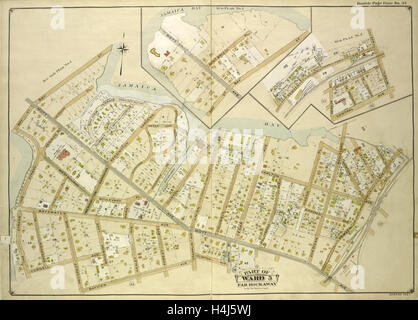 Queens, Bd. 1, doppelte Seite Platte Nr. 33; Sub-Plan Nr. 1; Karte von Jamaika Bucht, Mott Avenue begrenzt; Einschließlich Point Breeze PL. Stockfoto