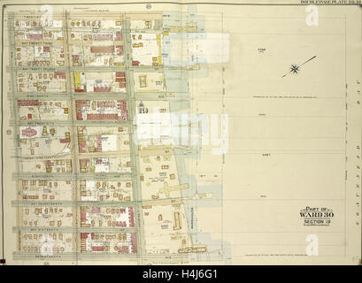 Brooklyn, Bd. 6, doppelte Seite Platte Nr. 34; Teil der Gemeinde 30, Abschnitt 19; Karte von 20. Ave., Warehouse Ave., 17. Ave begrenzt Stockfoto