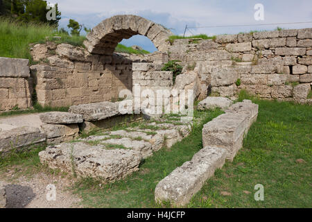 Ruinen von Olympia, Peloponnes, Griechenland Stockfoto