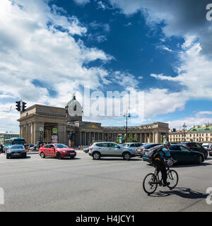 ST. PETERSBURG, Russland - 14. Juli 2016: Kasaner Kathedrale in St. Petersburg, Russland Stockfoto