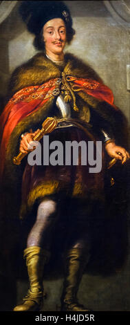Ferdinand III (13. Juli 1608 – 2. April 1657) war römisch-deutscher Kaiser vom 15. Februar 1637 bis zu seinem Tod, als auch König von Ungarn und Kroatien, König von Böhmen und Erzherzog von Österreich. Porträt von Jan van Den Hoecke, c.1634/5, gemalt um Ferdinands triumphalen Einzug in Antwerpen als neuer Gouverneur im Jahre 1635 zu markieren. Stockfoto