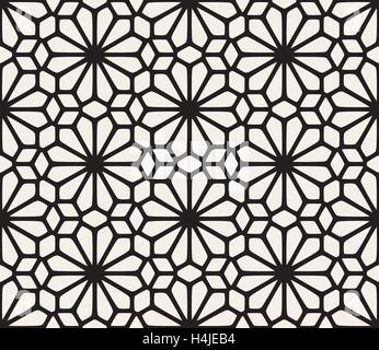 Vektor nahtlose Black And White Lace Blumenmuster Stock Vektor
