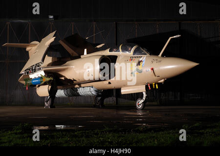 Hawker Siddeley Buccaneer S2B XX901, nachts Stockfoto