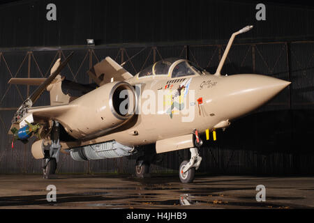 Hawker Siddeley Buccaneer S2B XX901, nachts Stockfoto