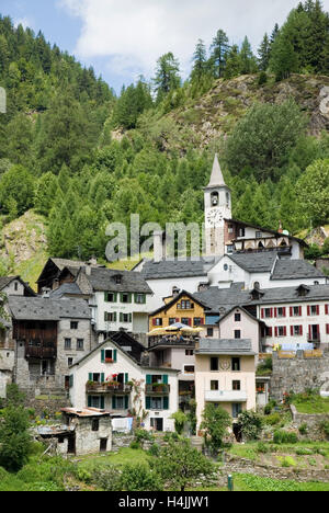 Fusio, Lavizzara, Tessin, Schweiz, Europa Stockfoto