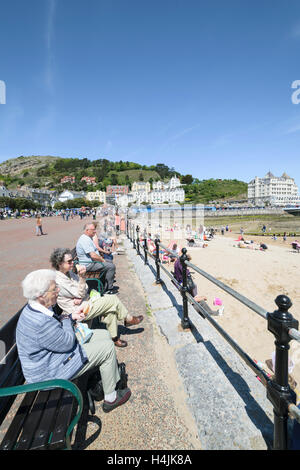 Llandudno Promenade an der Küste von Nordwales Stockfoto