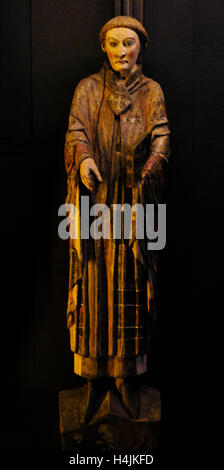 Laurentius von Rom (225-258). War einer der sieben Diakone von Rom unter Papst Sixtus II. Gemartert. Ostsinni Kirke, Nordre Land Oppland. Ca. 1250-1300. Historisches Museum. Oslo. Norwegen. Stockfoto