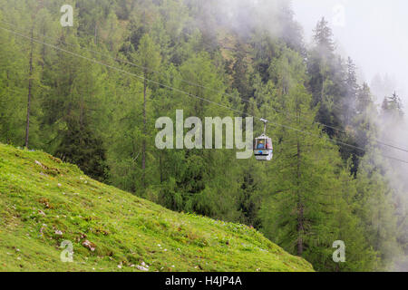 Jennerbahn-Seilbahn. Nationalpark Berchtesgaden. Oberbayern. Deutschland. Stockfoto