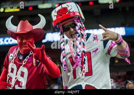 Houston, Texas, USA. 16. Oktober 2016. Houston Texans Fans vor einem NFL-Spiel zwischen den Houston Texans und die Indianapolis Colts im NRG-Stadion in Houston, TX am 16. Oktober 2016. Die Texaner gewannen 26-23. Bildnachweis: Trask Smith/ZUMA Draht/Alamy Live-Nachrichten Stockfoto