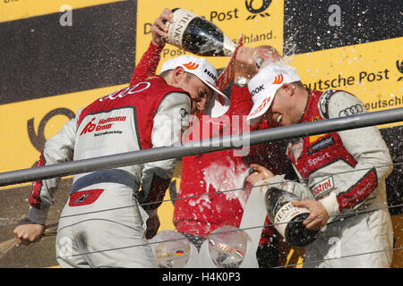 53 Jamie Green (GBR, Audi Sport Team Rosberg, Audi RS5 DTM), 48 Edoardo Mortara (ITA, Audi Sport Team Abt Sportsline, Audi RS5 DTM), DTM 2016, Runde 9, Rennen 2, Hockenheimring (DEU), 14. -16. Oktober 2016 Stockfoto