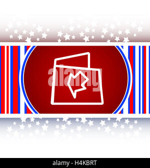 Ordner Symbol Web Button mit Karte Stockfoto