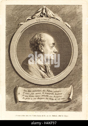 Augustin de Saint-Aubin nach Salomon Gessner, 1775, Gravur über Radierung, Baron Dominique Vivant Denon, Französisch (1736-1807) Stockfoto