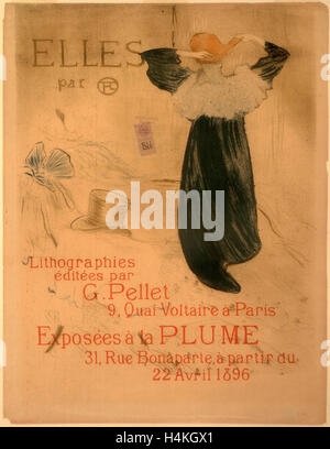 Henri de Toulouse-Lautrec, Poster für Elles, Französisch, 1864 1901, 1896, Lithographie in oliv-grün, blau und Orange Stockfoto