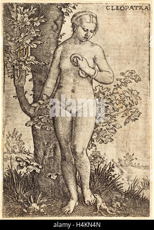 Barthel Beham (Deutsch, 1502-1540), Cleopatra, 1524, Gravur Stockfoto