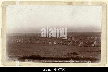 Camp der 7. Kavallerie, Pine-Ridge-Agentur, S.D., 19. Januar 1891 Stockfoto