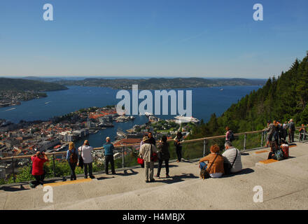 Norwegen, Norge, Bergen, Berg Floyen Stockfoto