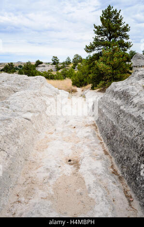 Oregon Trail Furchen State Historic Site Stockfoto