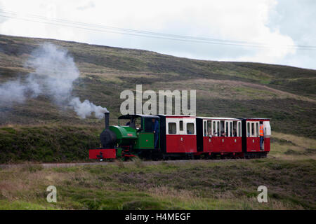 Schmalspur-Dampfzug am Leadhills Dampf-Tag Stockfoto