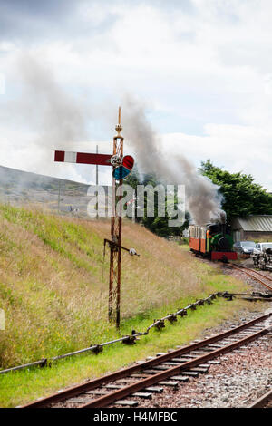 Schmalspur-Dampfzug am Leadhills Dampf-Tag Stockfoto