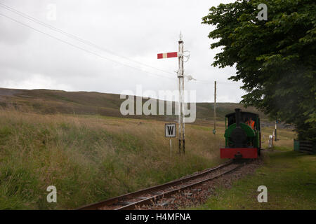 Schmalspur-Dampfzug am Leadhills Dampf-Tag Stockfoto