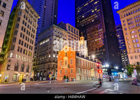 Boston, Massachusetts, USA Stadtbild am Old State House. Stockfoto