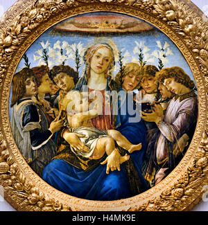 Maria mit dem Kinde und singen Engel 1477 Sandro Botticelli (1445-1510) Italien Italienisch Stockfoto