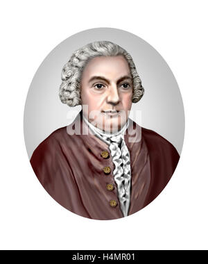 Carl Philipp Emanuel Bach, 1714-1788, Komponist Stockfoto