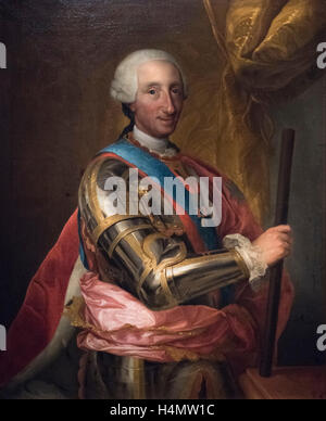 Anton Raphael Mengs (1728-1779), Porträt von Charles III (1716 – 1788), ca. 1760. Carlos III.   Öl-o Stockfoto