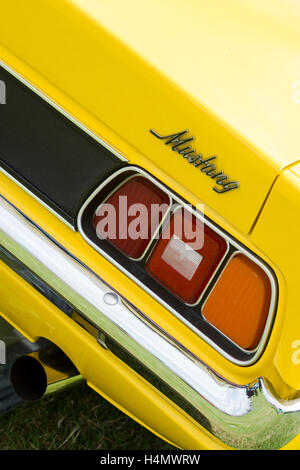 1971 Ford Mustang hinten. Classic American Auto. Zusammenfassung Stockfoto