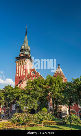 Rathaus, 1910, Jugendstil, am Trg Republike in Subotica, Vojvodina, Serbien Stockfoto