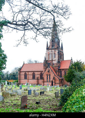 St.-Bartholomäus Kirche Thurstaston Halbinsel Wirral Merseyside North West England UK Stockfoto