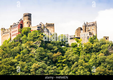 Burg Schönburg, Rhein Schlucht, Deutschland, Europa Stockfoto