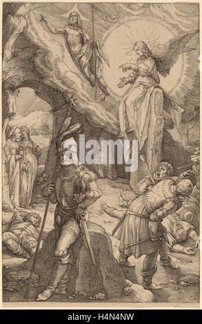 Hendrik Goltzius (Niederländisch, 1558-1617), die Auferstehung, 1596, Gravur Stockfoto