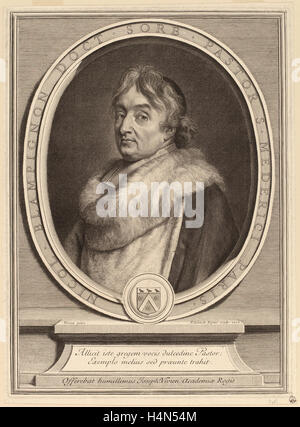 Gerard Edelinck nach Joseph Vivien (Flämisch, 1640-1707), Nicolas de Blampignon, 1702, Gravur Stockfoto