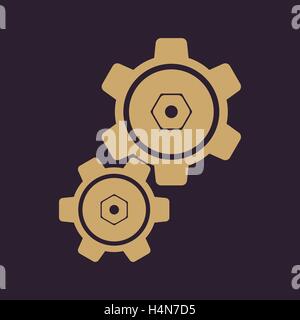 Das Symbol "Einstellungen". Getriebe-Symbol. Stock Vektor