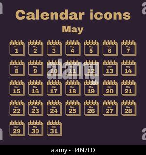 Das Kalender-Symbol. Symbol kann. Wohnung Stock Vektor