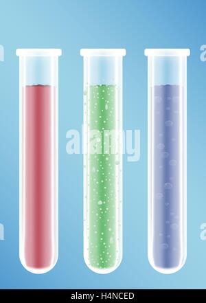 Reagenzglas mit Flüssigkeit Stock Vektor