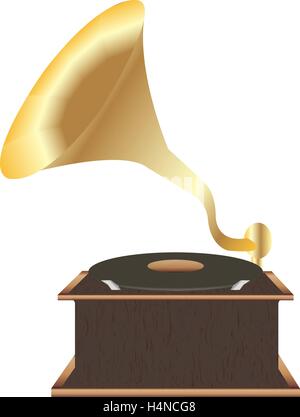 alte klassische Vinyl player Stock Vektor