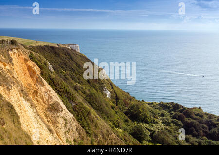 Die riesigen Erdrutsches an Hooken Cliff in der Nähe von Bier Kopf auf den Jurassic Küste von South Devon, England, UK Stockfoto