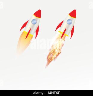 ein Spielzeug-Rakete Stock Vektor