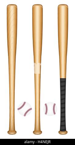 Baseball und Fledermaus Stock Vektor