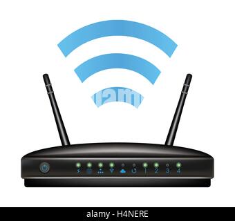 Wireless Ethernet-Modem-router Stock Vektor