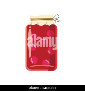 Obstkonserven Kompott oder Marmelade Symbol, Cartoon-Stil Stock Vektor