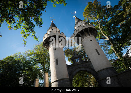 Powis Gate Eingang von der University of Aberdeen, Old Aberdeen, Schottland. Stockfoto